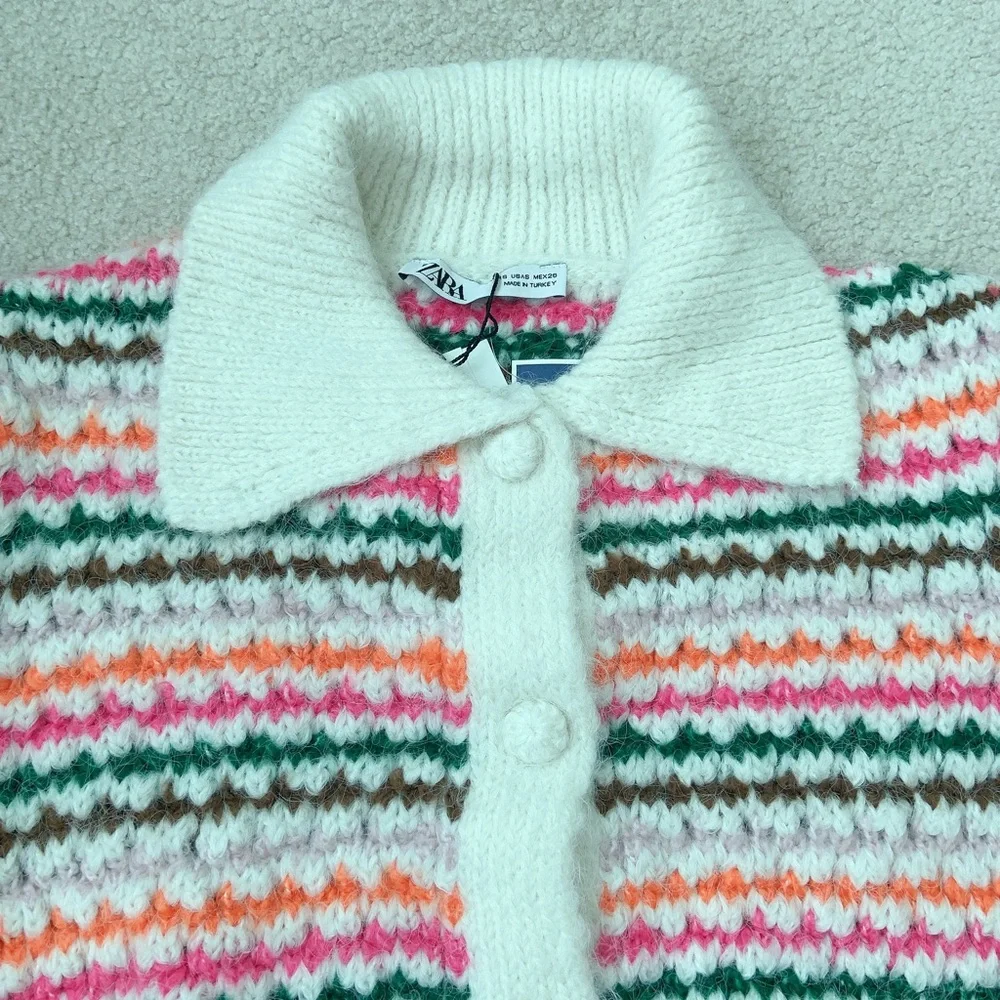 Zara strip knit cardigan - Picture 9 of 14